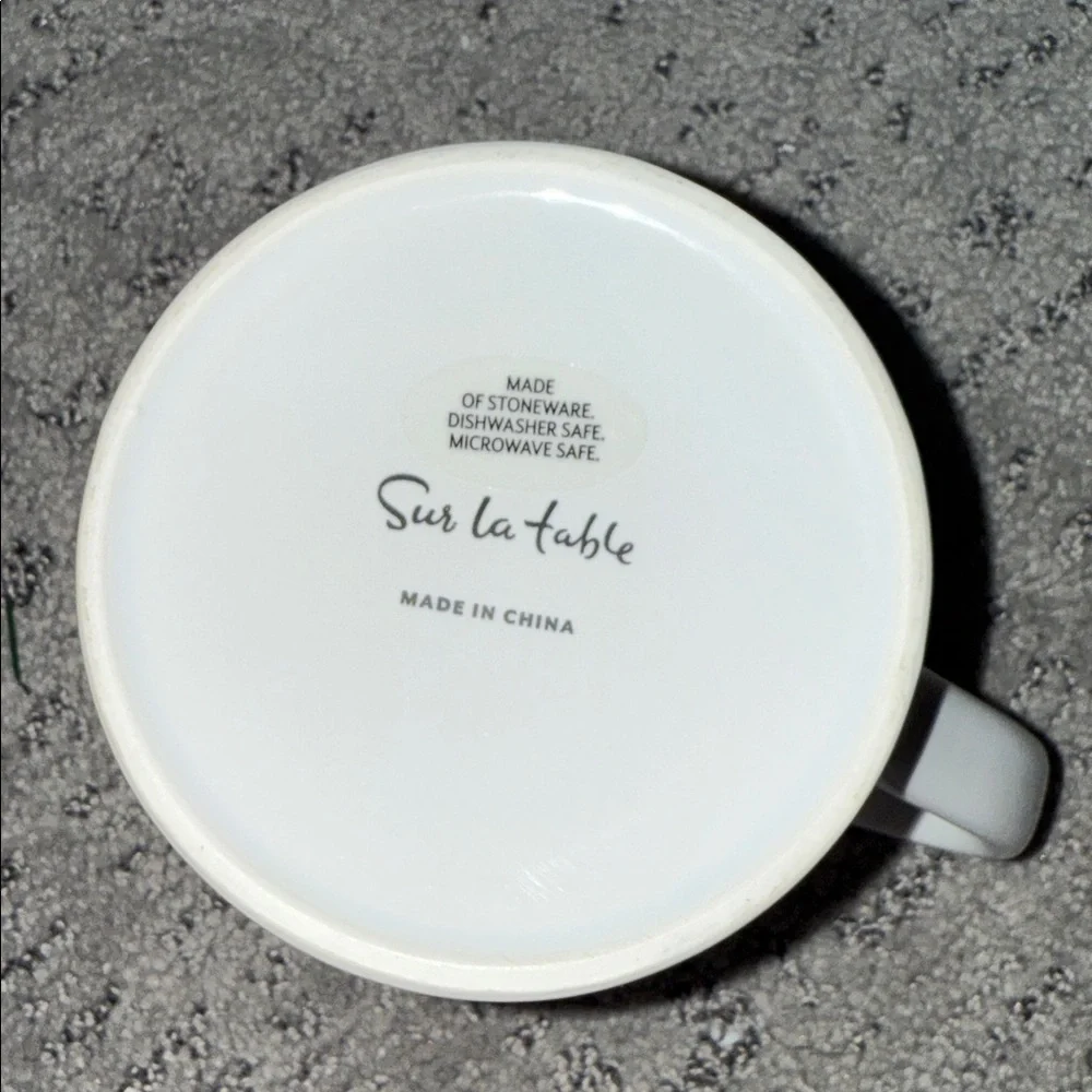 Sur La Table Initial K Monogram Coffee Tea Mug